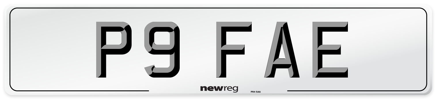 P9 FAE Number Plate from New Reg
